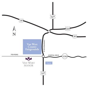 Van Wert Manor-map, maps & directions, HCF Inc
